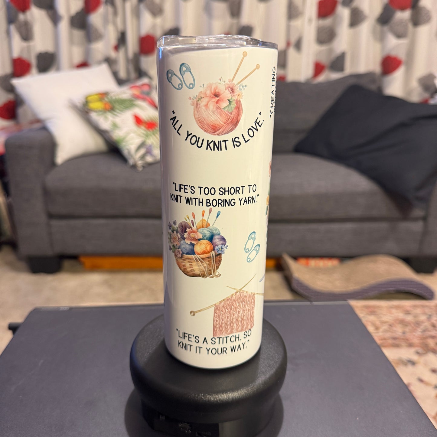 Knitting tumbler