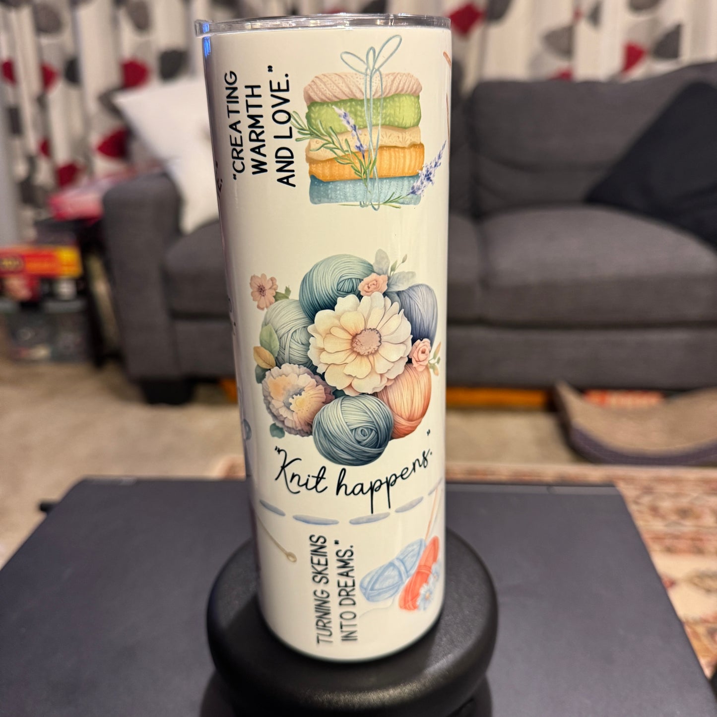 Knitting tumbler
