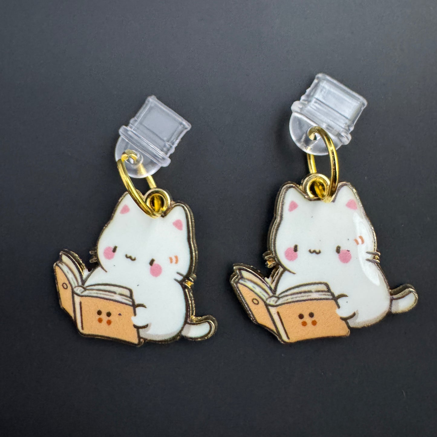 Reading Cats Kindle Charm - Dust Plug
