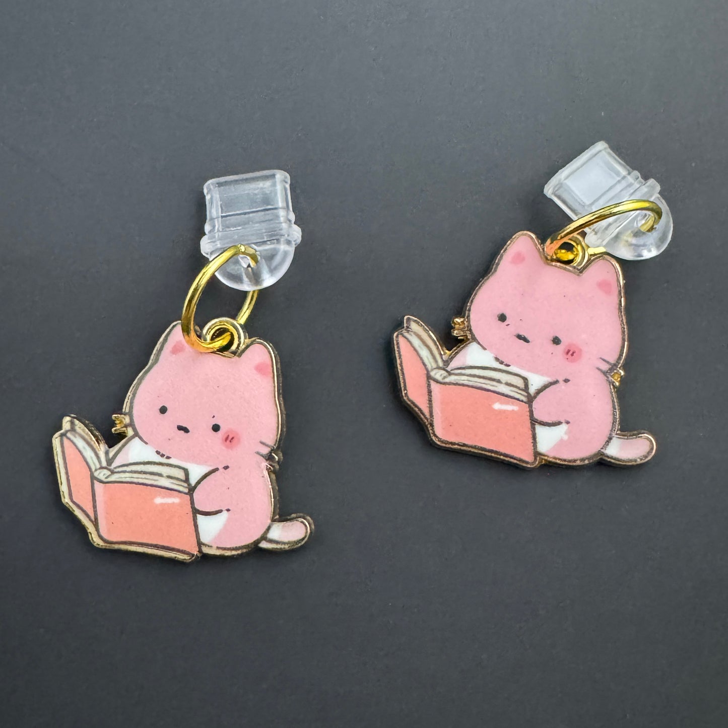 Reading Cats Kindle Charm - Dust Plug
