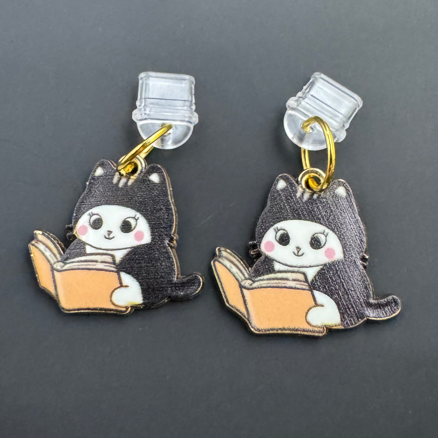 Reading Cats Kindle Charm - Dust Plug