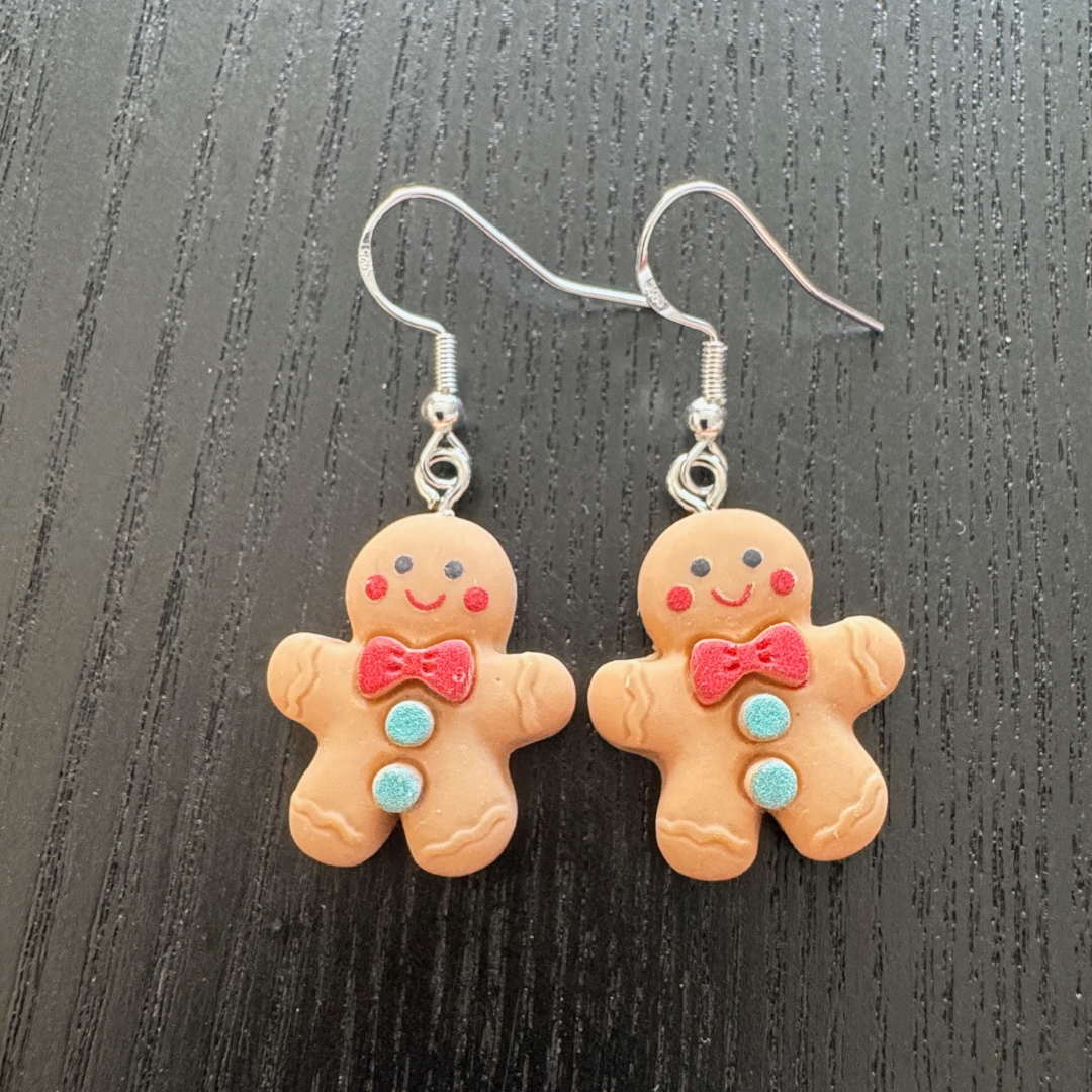 Gingerbread Man Earrings