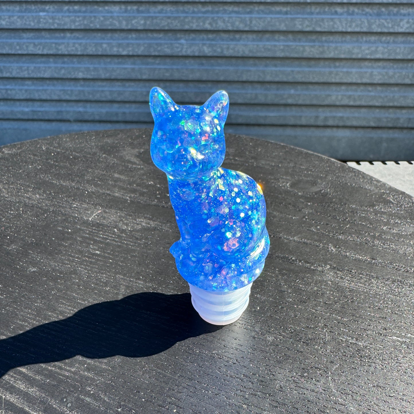 Mermaid sparkles resin bottle stopper