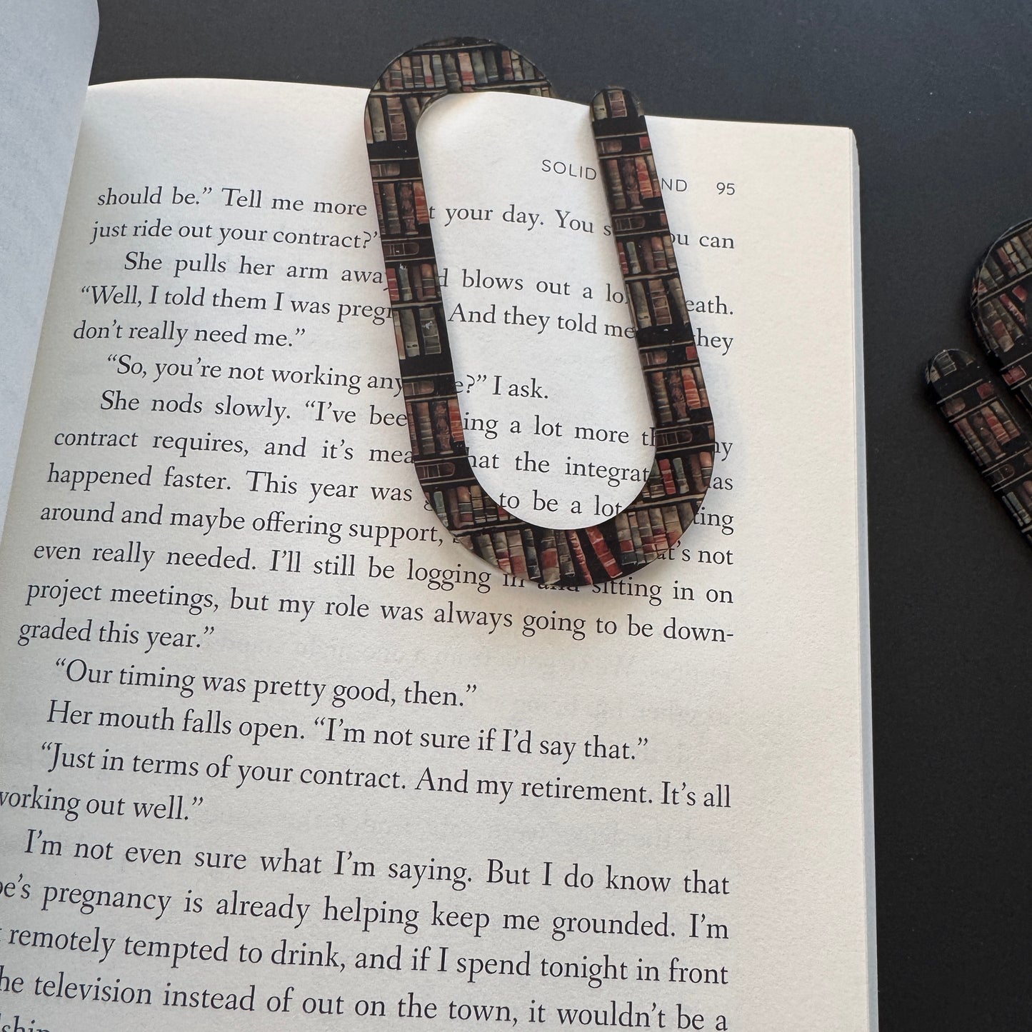 Library Paperclip Acrylic Bookmark
