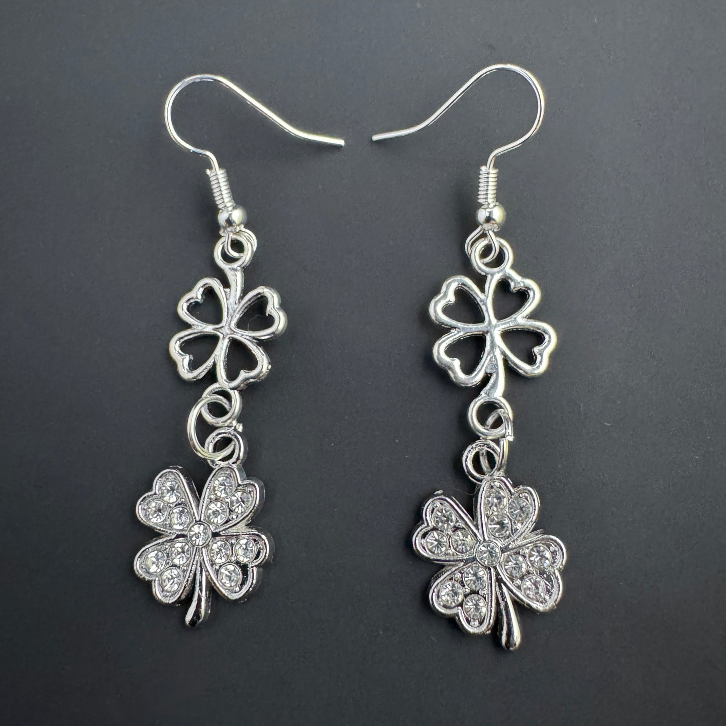 Double Four Leaf Clover Earrings