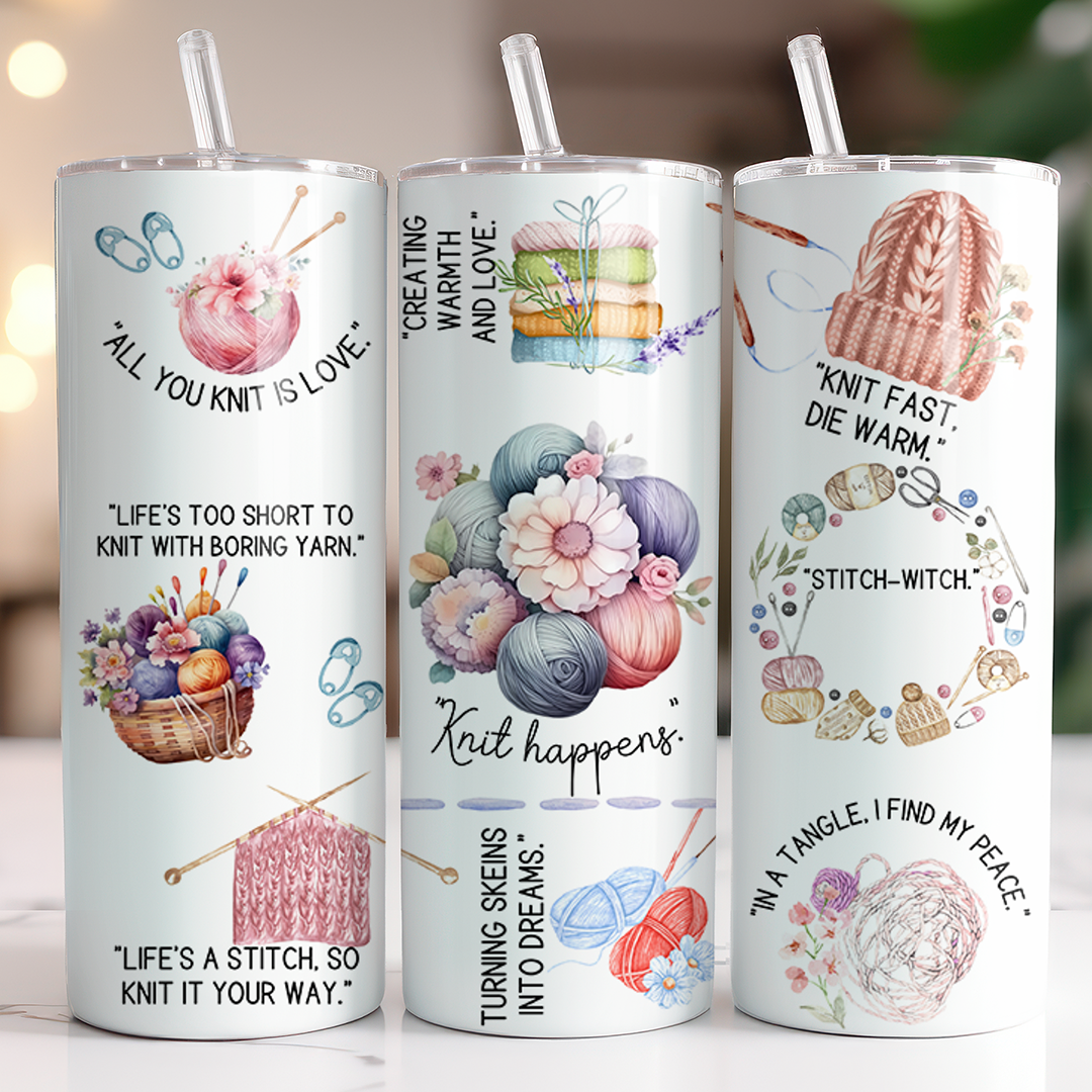 Knitting tumbler