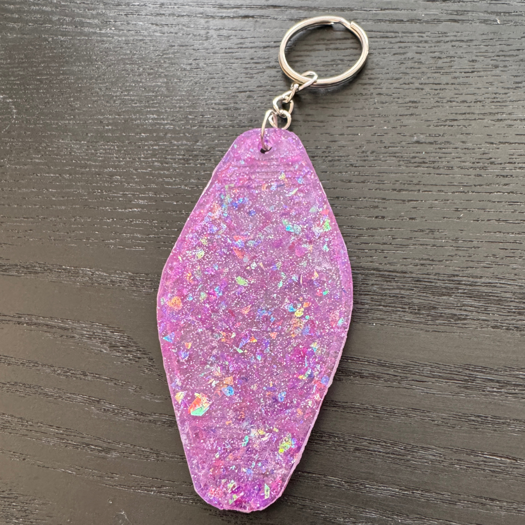 Purple Resin Keychain